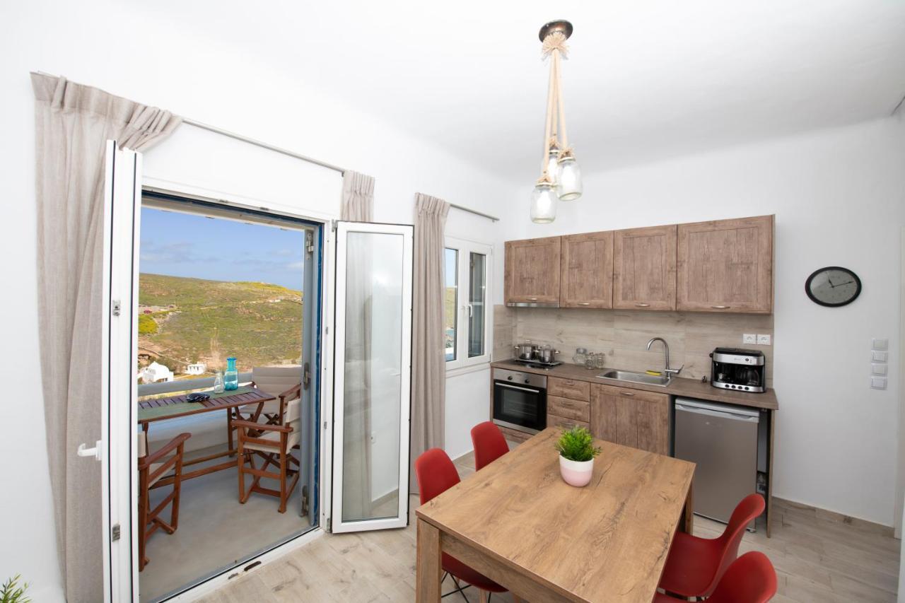 Superior Beachfront Apartment 1 With View To The Aegean Sea Панормос-Миконос Экстерьер фото